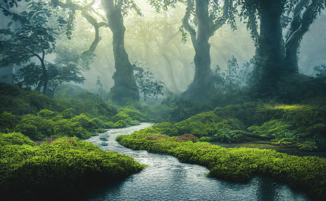 ai generated, trees, forest, mysterious, landscape, nature, sunlight, ai generated, ai generated, ai generated, ai generated, ai generated, landscape